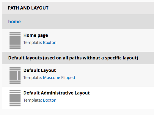 Default Layouts